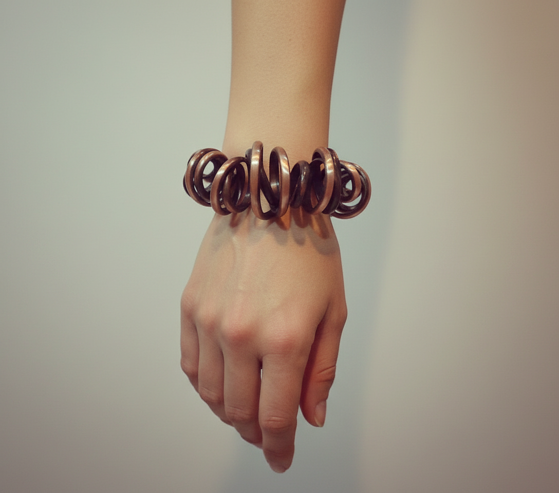 Brazalete de cobre Espiral