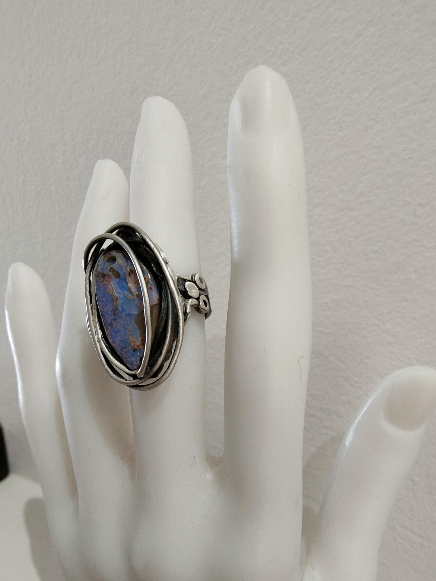 Unique ring with natural opal