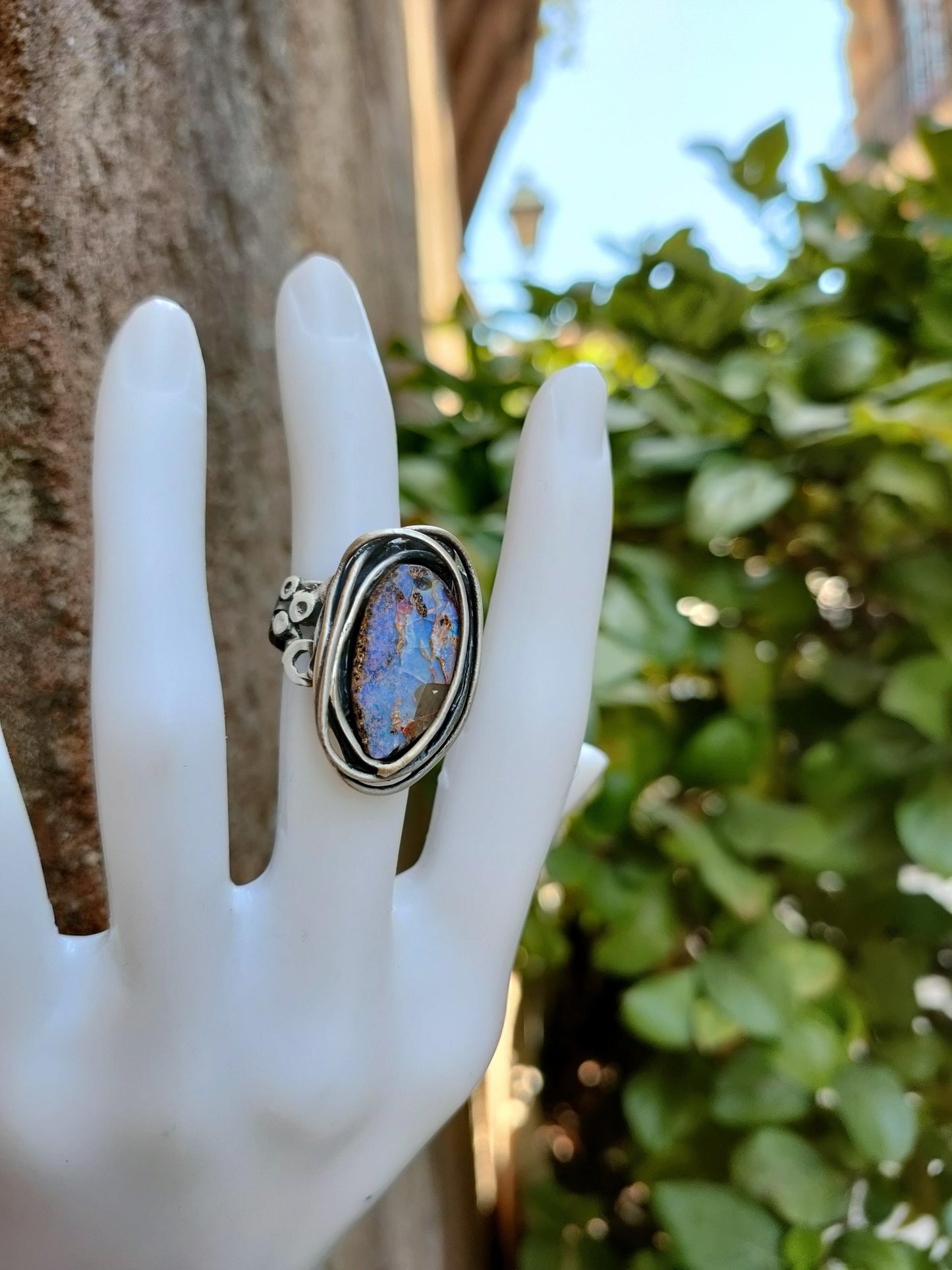 Unique ring with natural opal