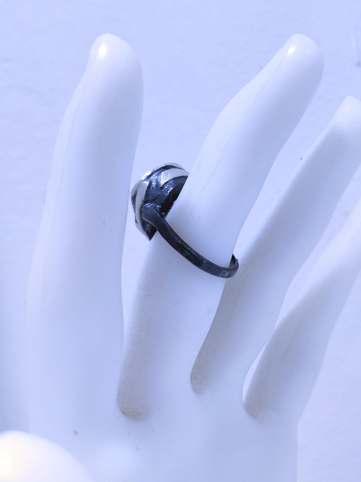 Anillo de plata con Azurita - Amparo Valencia Joyas