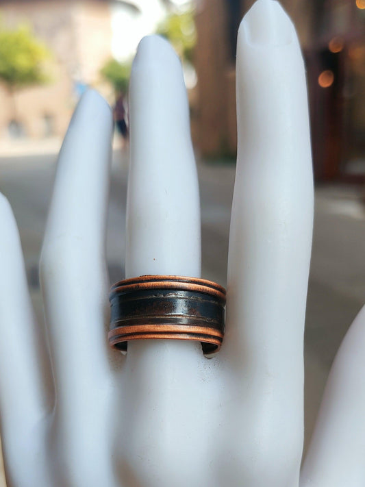Anillo de cobre oxido - Amparo Valencia Joyas