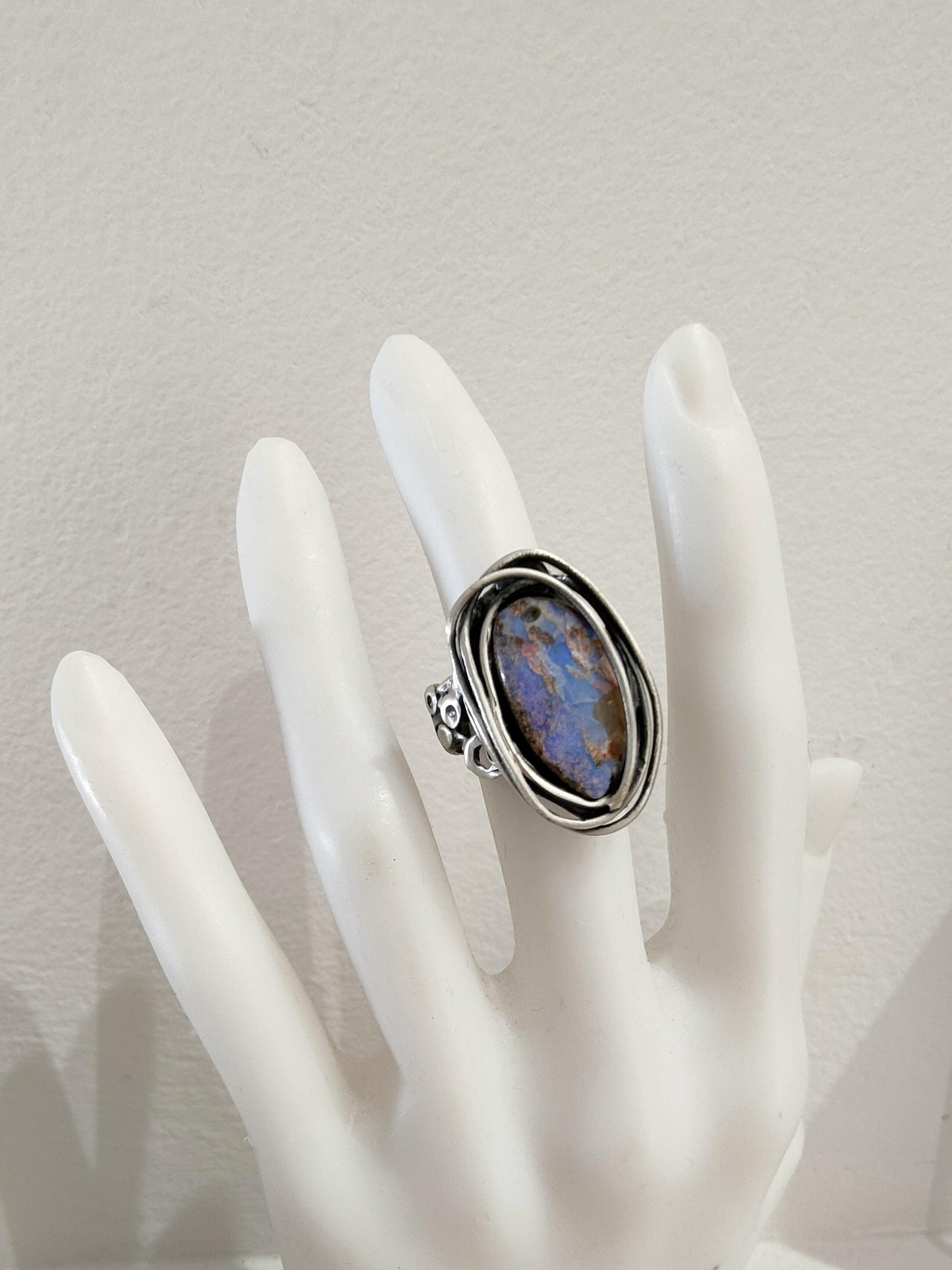 Unique ring with natural opal